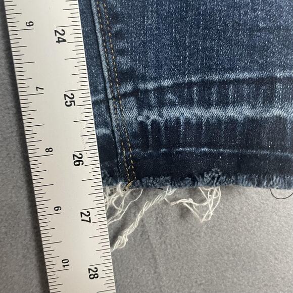 Spanx Jeans Womens Small Blue Distressed Skinny Stretch Pull On Denim Casual - Picture 12 of 12